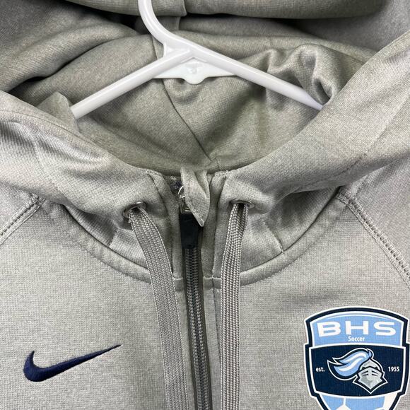 Nike Soccer Soft Fleece Lined Thermi-Fit Hooded Pullover Quarter Zip Hoodie MM05 - Picture 5 of 13